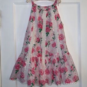 NWT Sweet Honey Lacey Tunic Dress 5T Raspberry Roses Pink